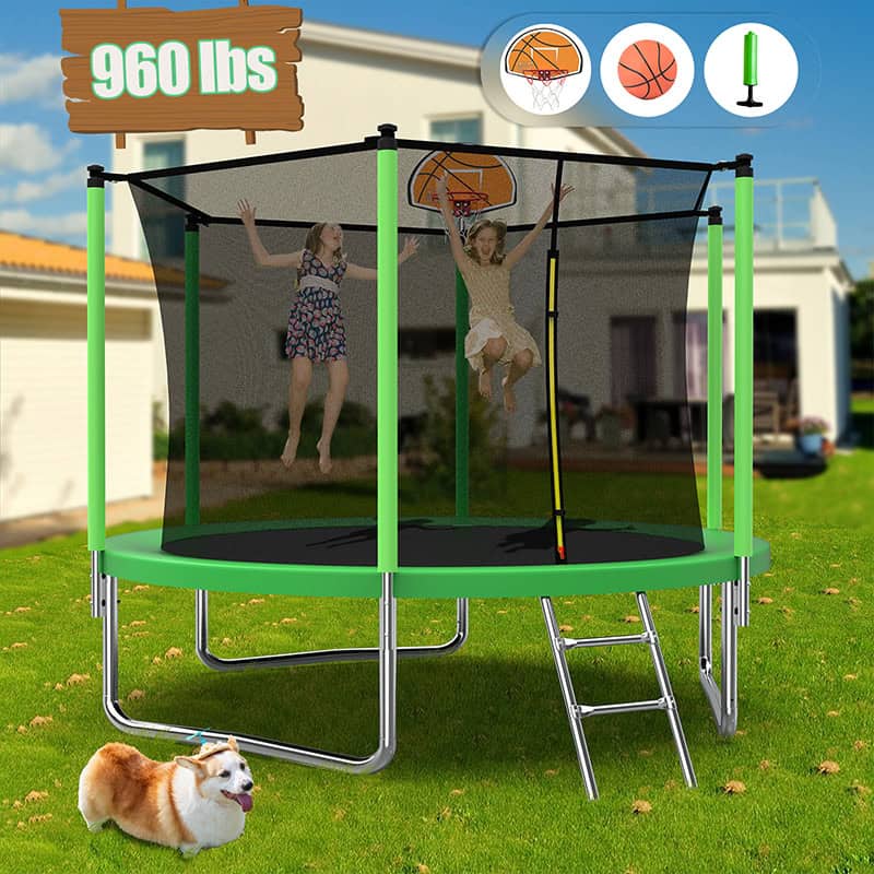 8ft Trampoline and Safety Enclosure