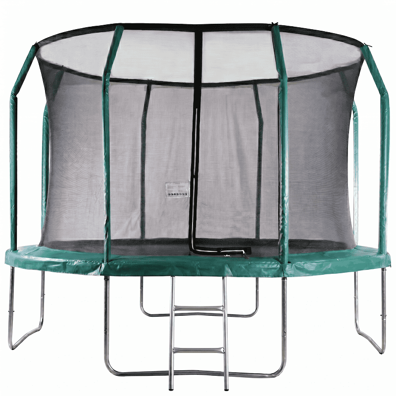 Big Air Extreme 12ft Trampoline with Safety Enclosure - Free Ladder & Anchor Kit - Green