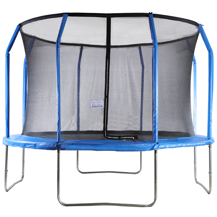 Mako Bounce 12ft Trampoline with Safety Enclosure - Free Ladder & Anchor Kit - Blue - Image 2