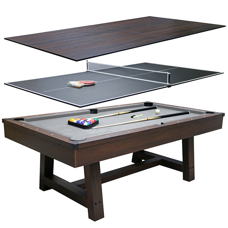Mako Deluxe 7ft Pool Table with Dinning Top and Table Tennis - Image 2