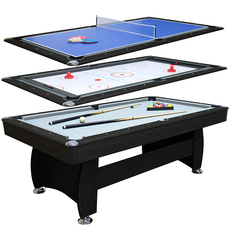 Mako 7ft Play Time 3 in 1 Games Table Black - Image 2