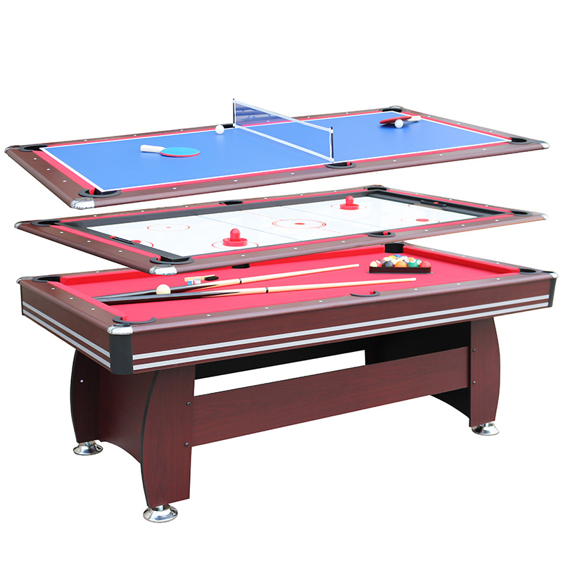 Mako 7ft Play Time 3 in 1 Games Table with Wood Grain Veneer Finish - Image 11