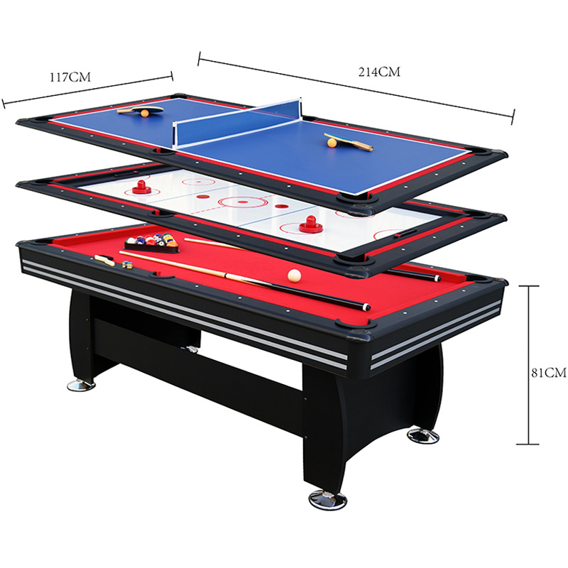 Mako 7ft Play Time 3 in 1 Games Table Black - Image 8