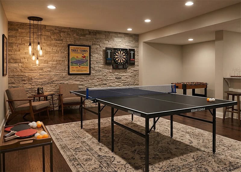 Air League Foldaway Indoor Table Tennis Table Black