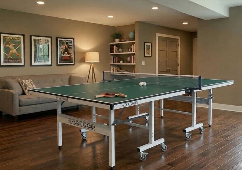 Air League Match Indoor Table Tennis Table Green