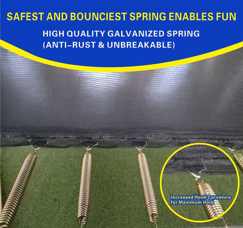 8x12ft Rectangular Trampoline with Safety Enclosure Black - Free Ladder Shoe Tidy Anchor Kit Basketball