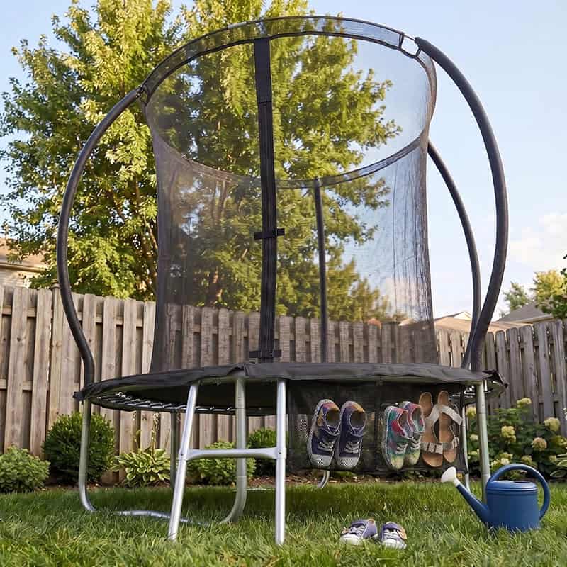 Big Air 6ft Trampoline & Safety Enclosure Free Shoe Tidy & Ladder – Black