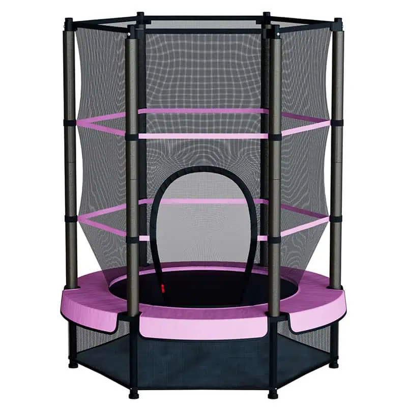 55" Kids Trampoline with Safety Net Blue – Indoor & Outdoor Use Mini Trampoline for Children