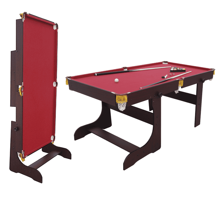 Tylt Merlin 6ft Folding Pool Table Mahogany - Image 2